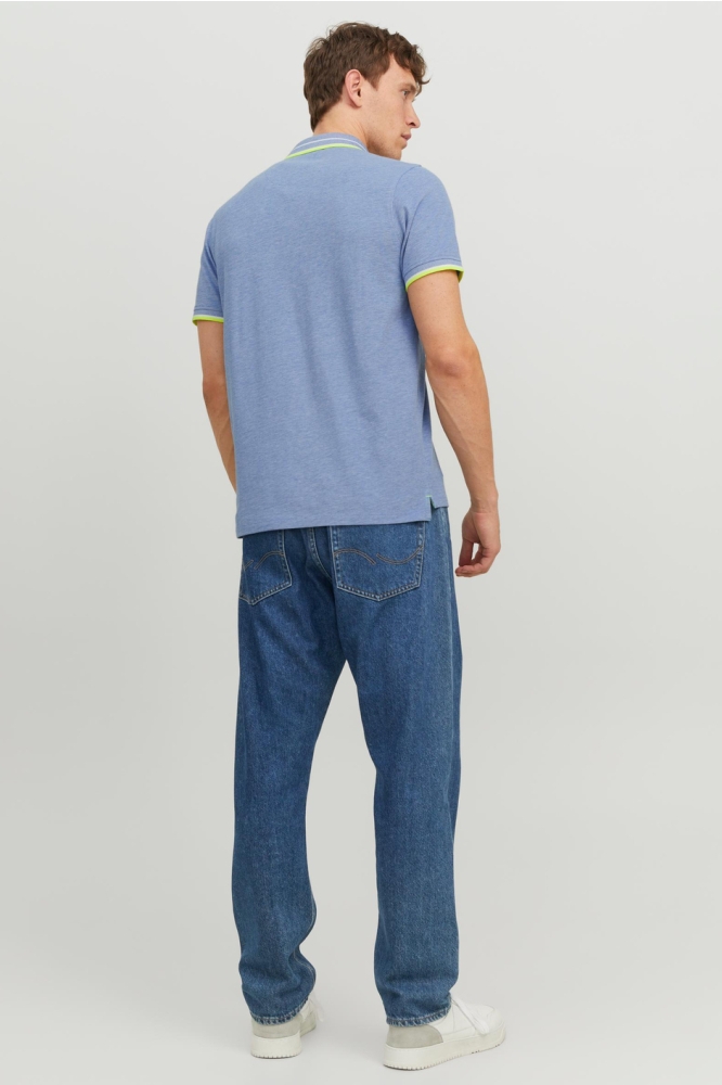 JJEPAULOS POLO SS NOOS 12136668 BRIGHT COBALT/NEON